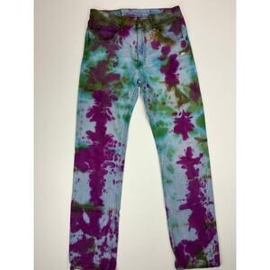 Vintage Wrangler Tie Dye Jeans Grunge Festival Denim 30x32
